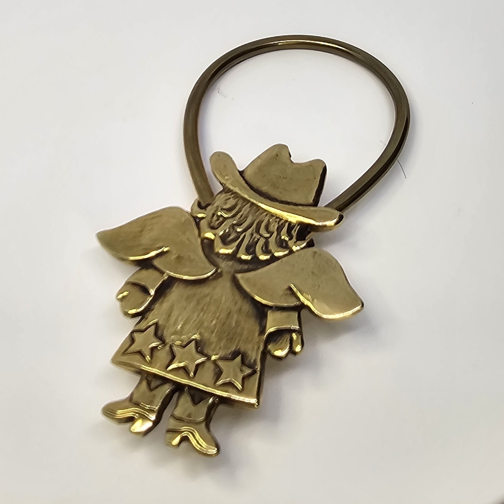 Jeep Collins Vintage Brass Key Chain Fob
